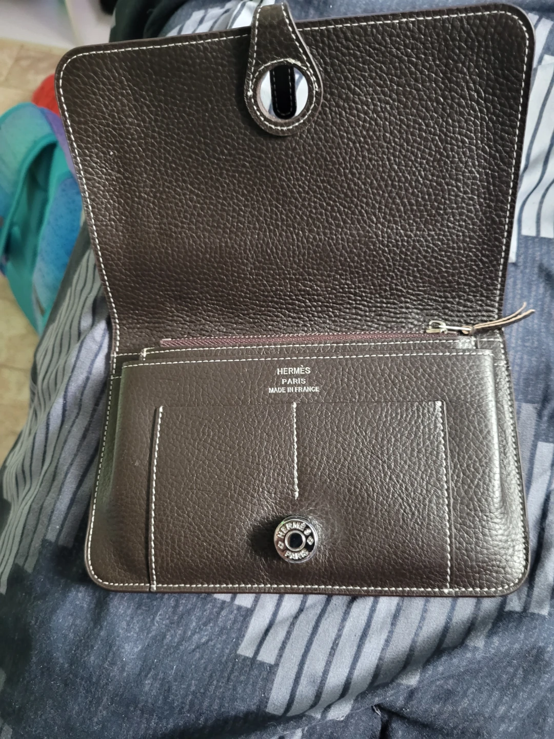 Hermès Paris Made in France Brown Leather Wallet - photo 3