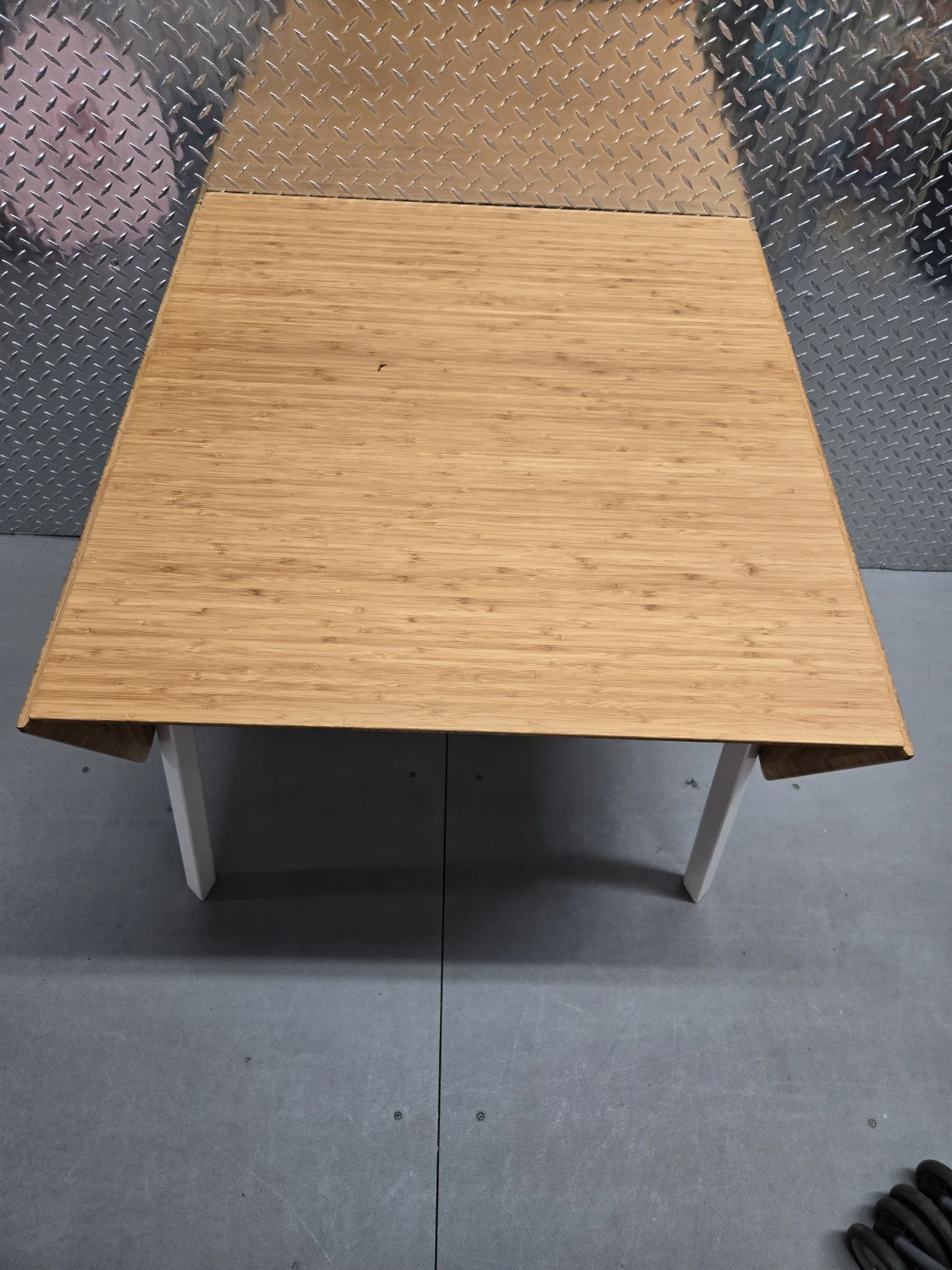 IKEA PS 2012 Bamboo & White Drop-Leaf Expandable Table - photo 2