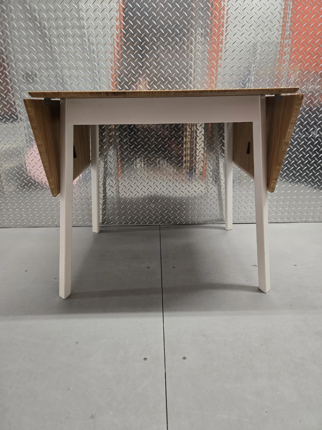 IKEA PS 2012 Bamboo & White Drop-Leaf Expandable Table - photo 3