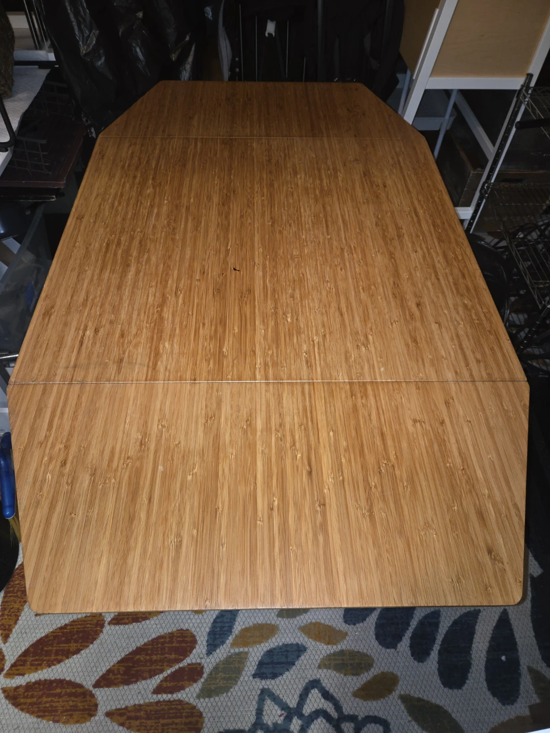 IKEA PS 2012 Bamboo & White Drop-Leaf Expandable Table - photo 5
