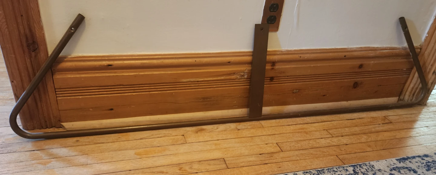Vintage Metal Ceiling Mounted Clothing Rail - photo 2
