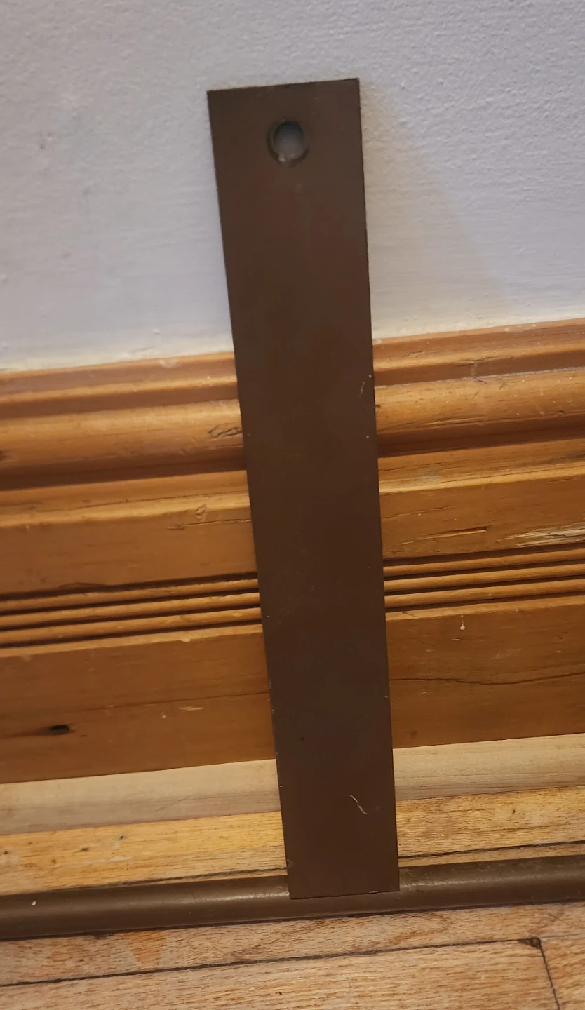 Vintage Metal Ceiling Mounted Clothing Rail - photo 4