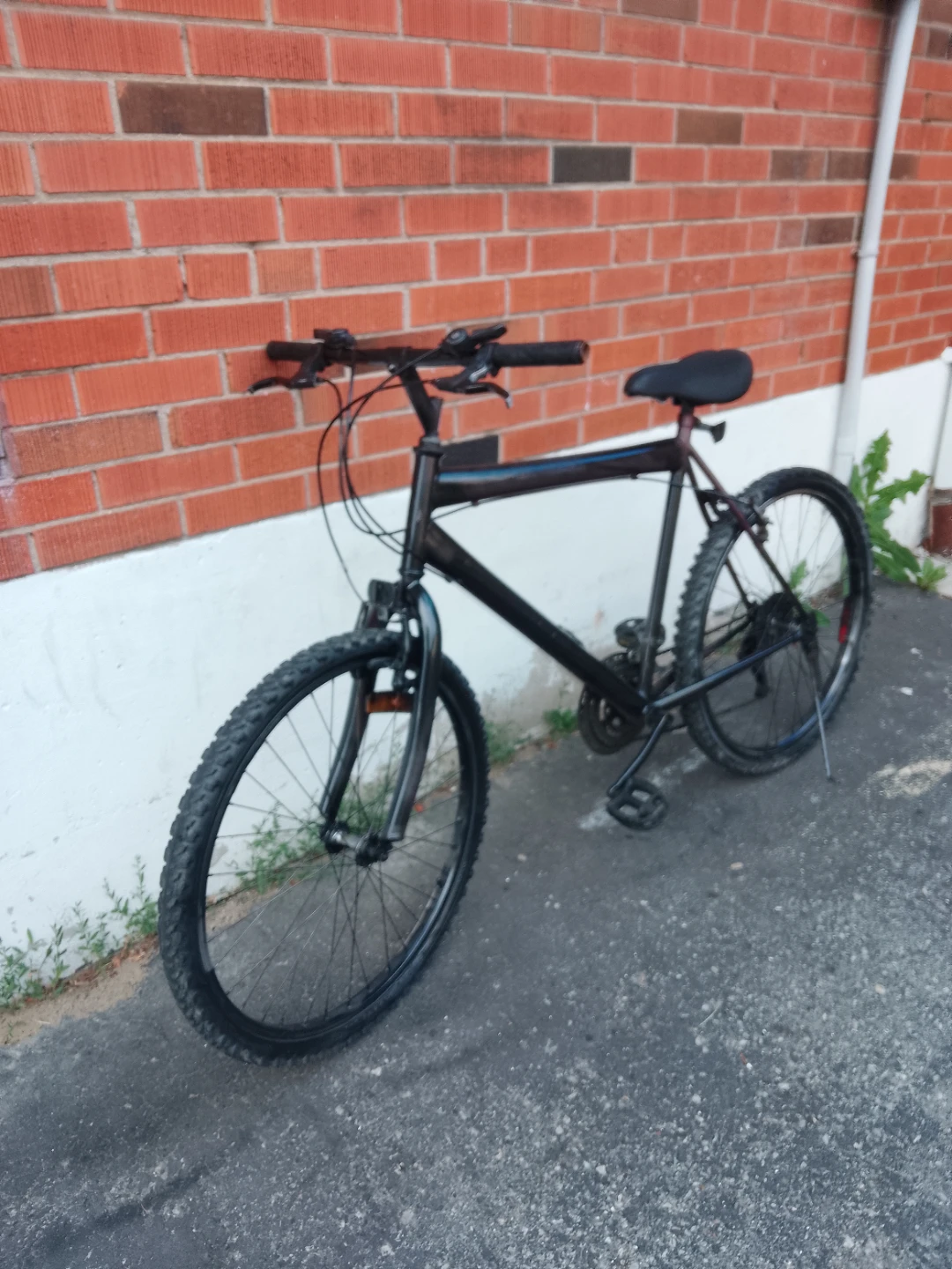 Dark coloured mountain bike