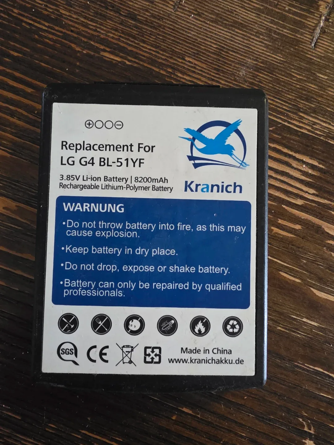 Replacement Battery for LG G4 BL-51YF 8200mAh