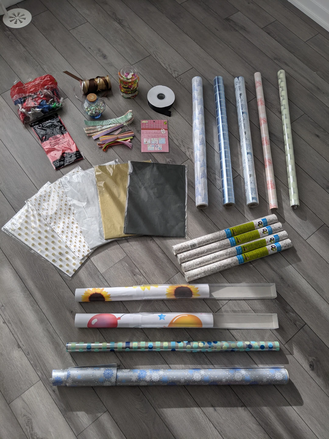 Assorted Gift Wrap & Craft Paper Lot