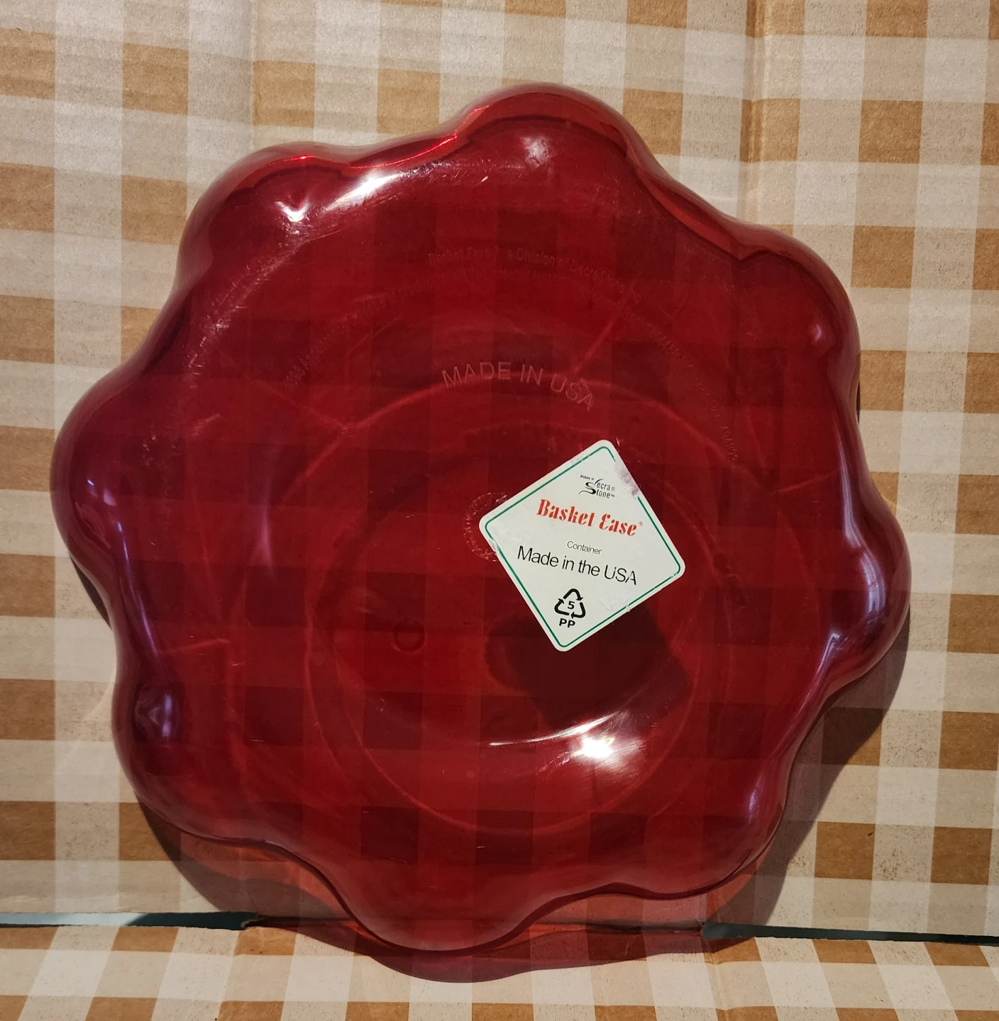 Basket Ease Red Plastic Platter - photo 2