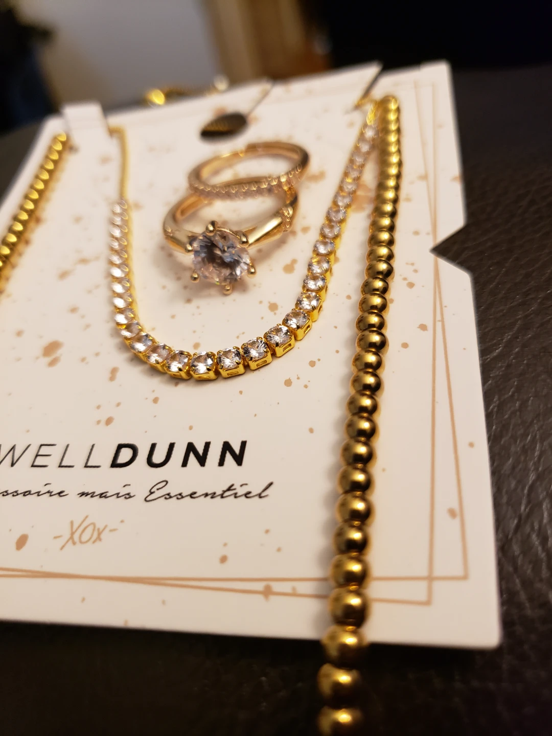 Gold Tone Necklace, bracelet and Ring Set. - photo 3