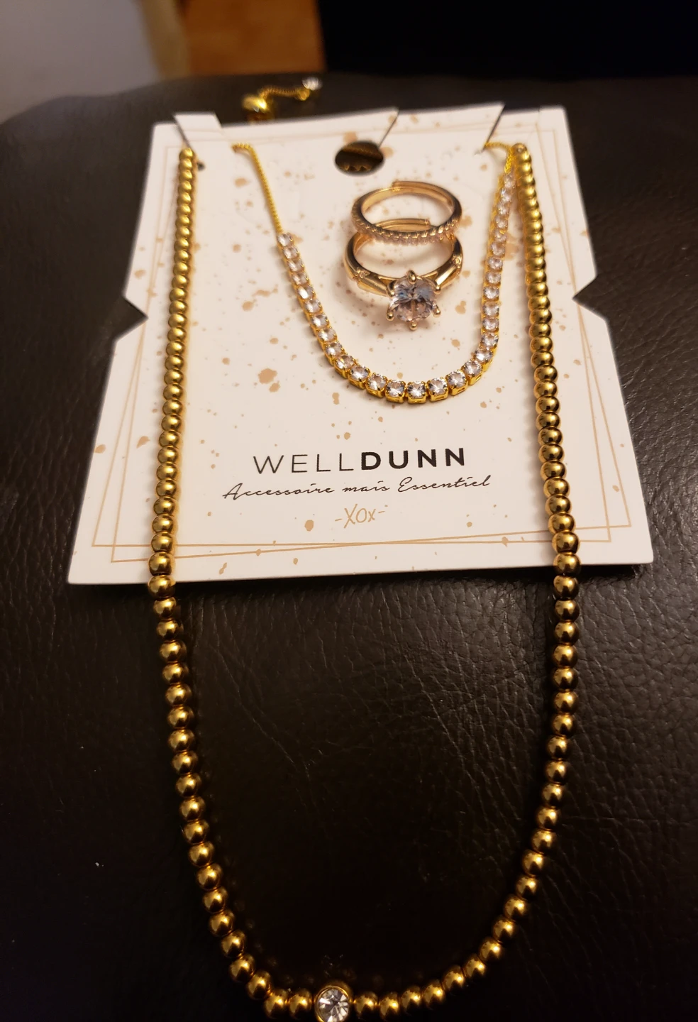 Gold Tone Necklace, bracelet and Ring Set. - photo 4