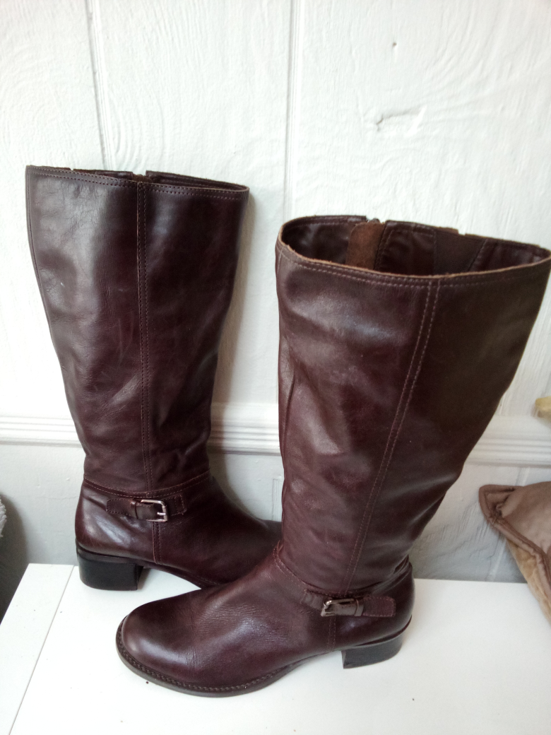 white mountain Brown Leather Knee-High Boots - photo 2