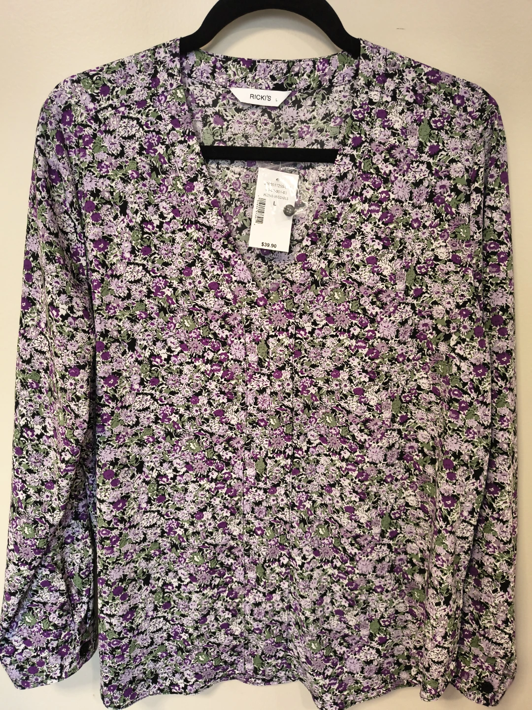 New with tags. Ricki's Floral Print Long Sleeve Top