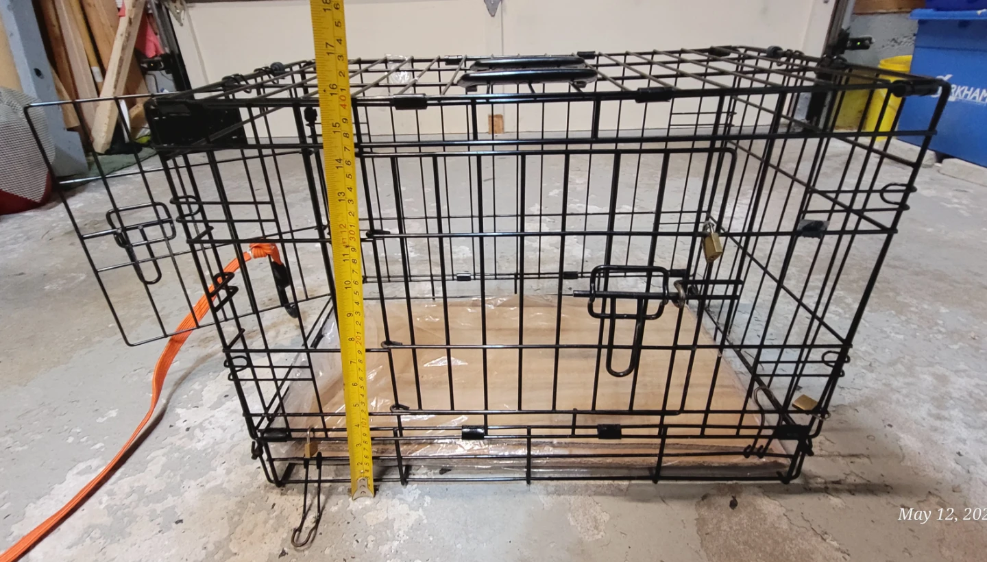 Black Metal Dog Crate - photo 3