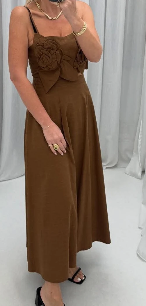 Elegant brown dress - photo 2