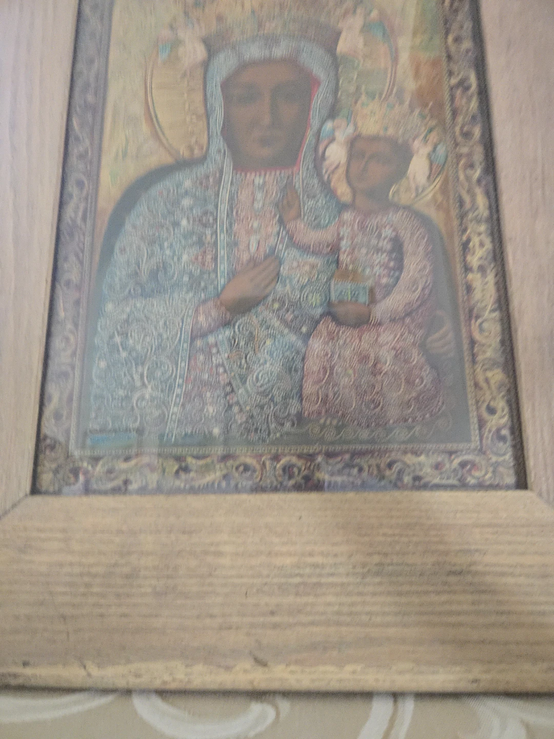 Framed Religious Icon - Black Madonna and Child - photo 3