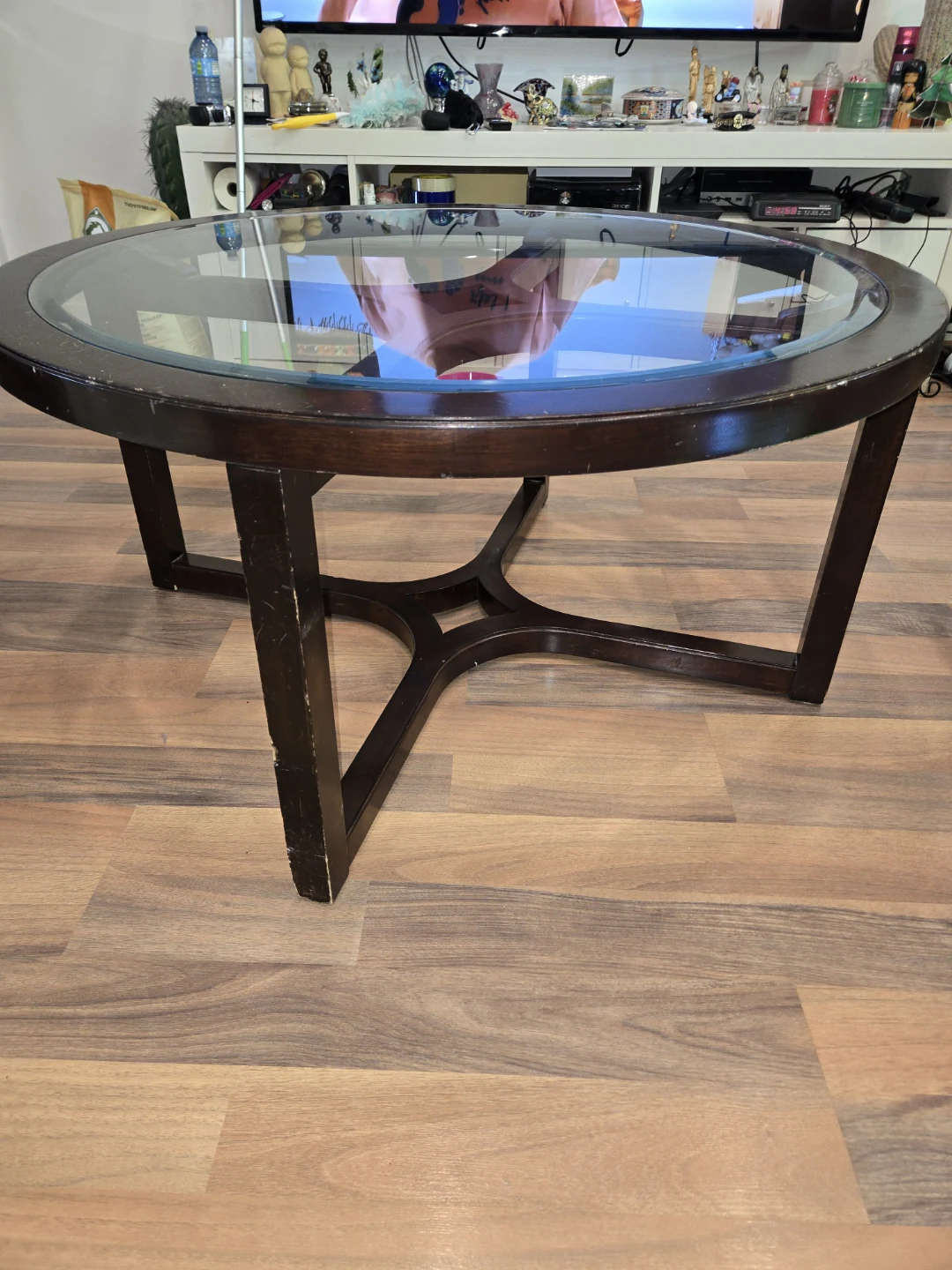 Round Coffee Table with Glass Top - photo 5