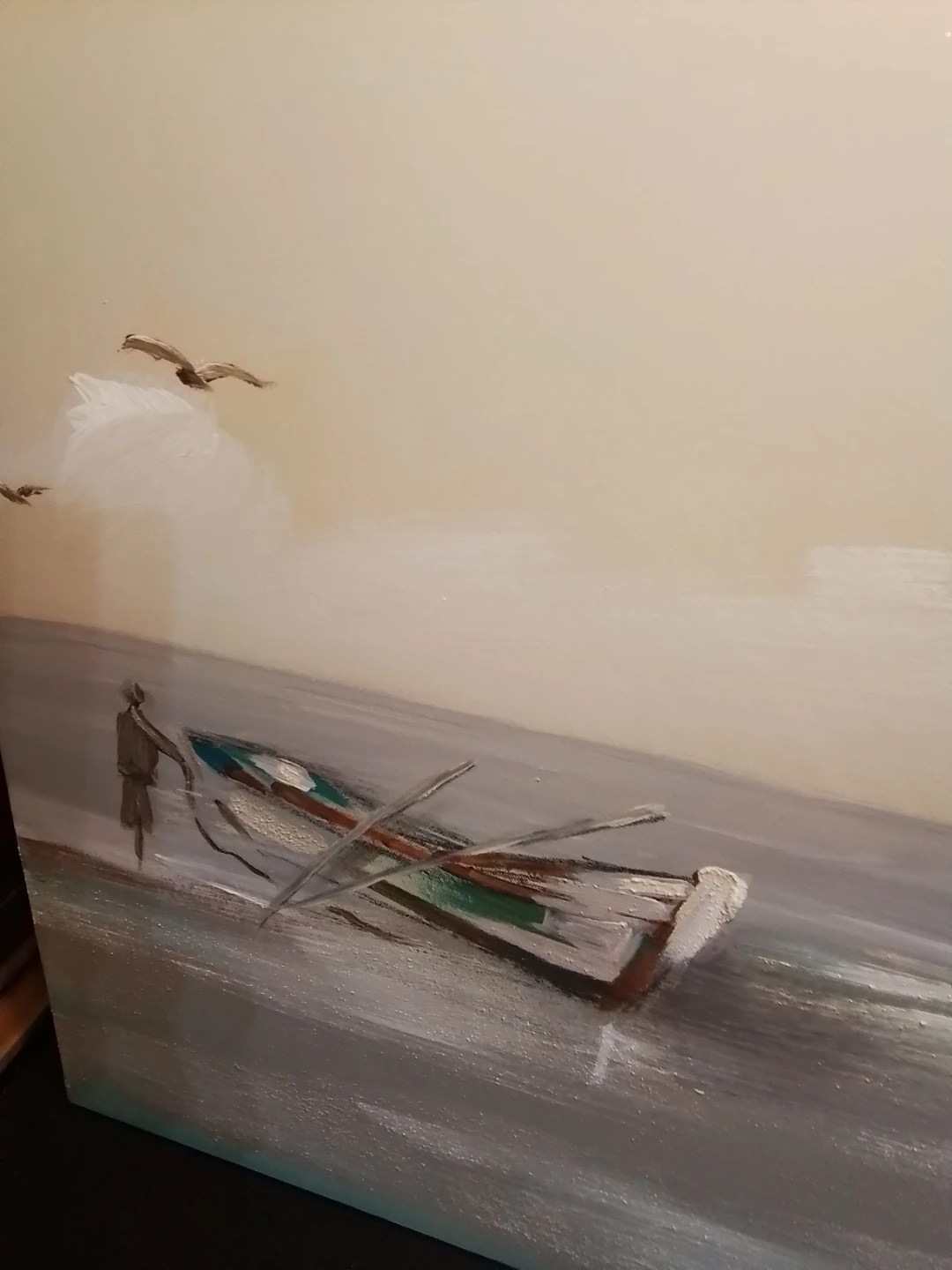 Vintage Mid-Century Impressionist Seascape - photo 2