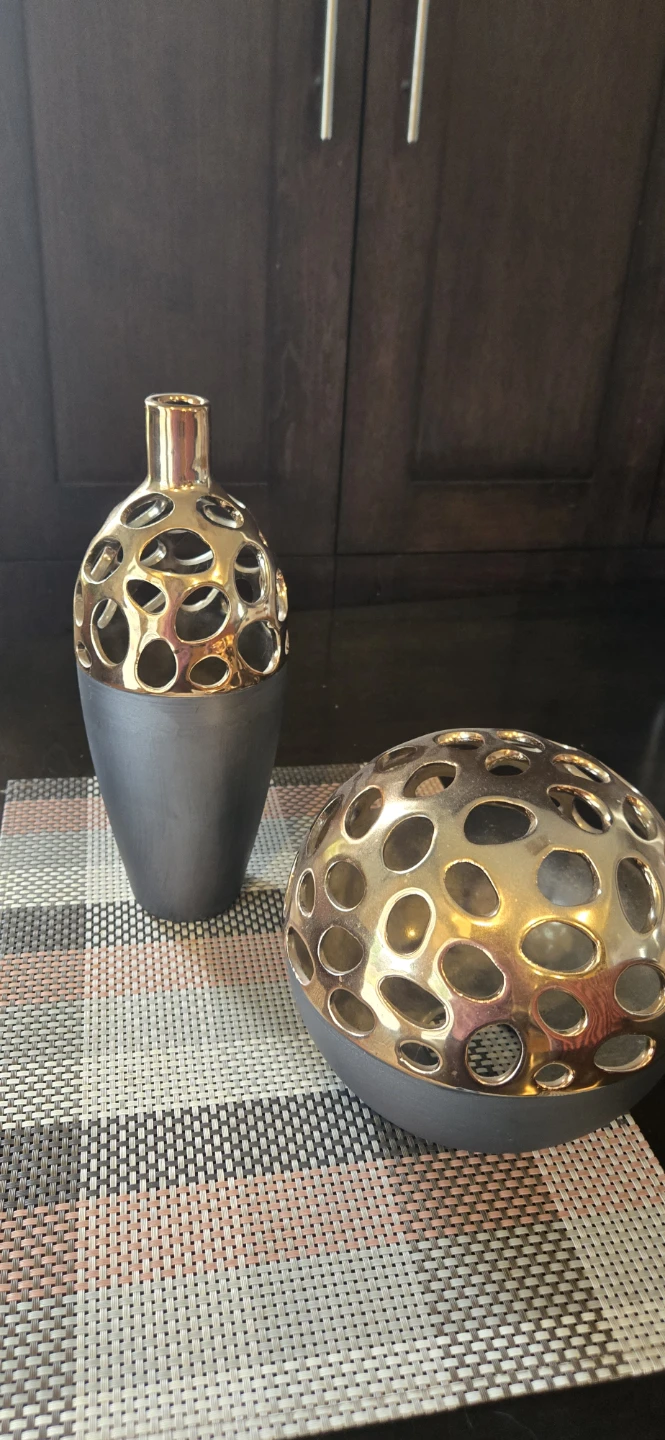 Decorative Vase and Orb Set