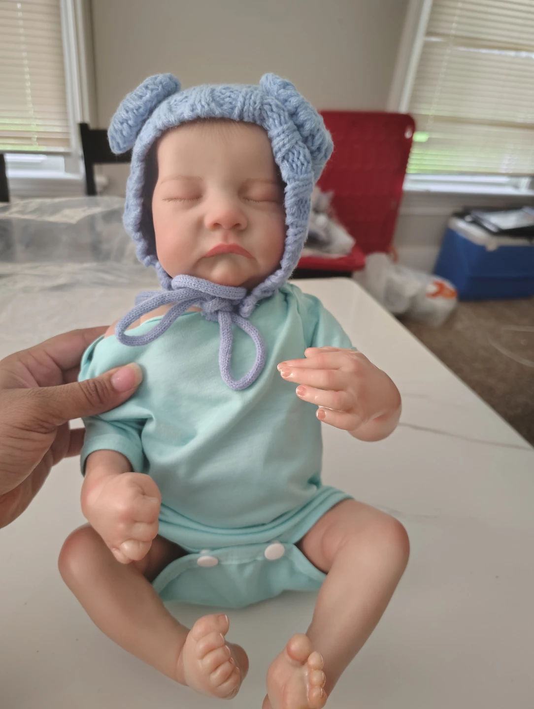 Baby Doll with Blue Bear Hat - photo 4