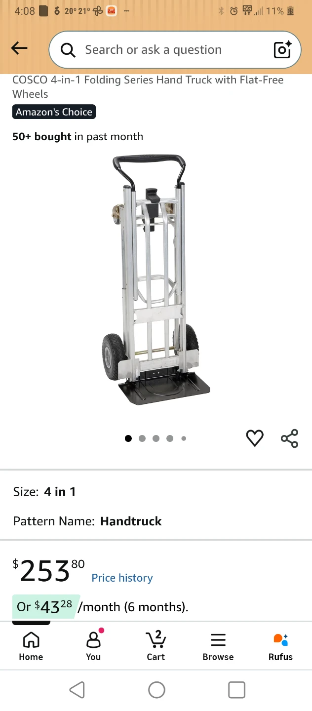 COSCO 4-in-1 Folding Hand Truck