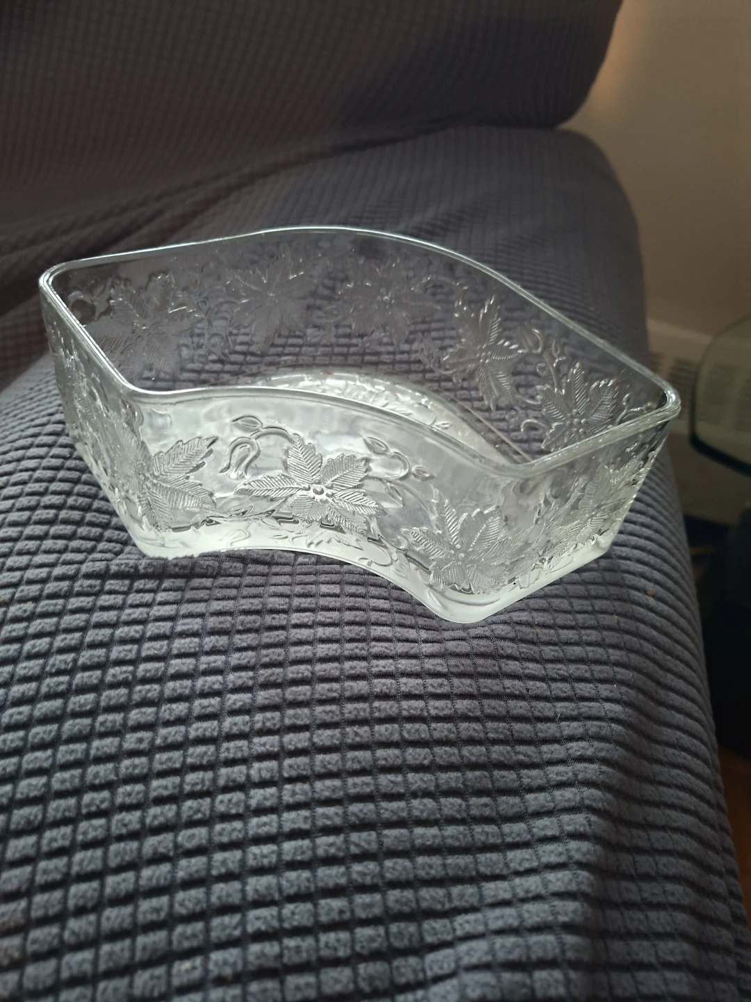 Clear Glass Footed Candy Dish