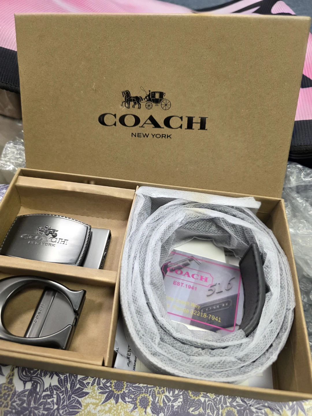 Coach Reversible Belt & Interchangeable Buckle Set - photo 3