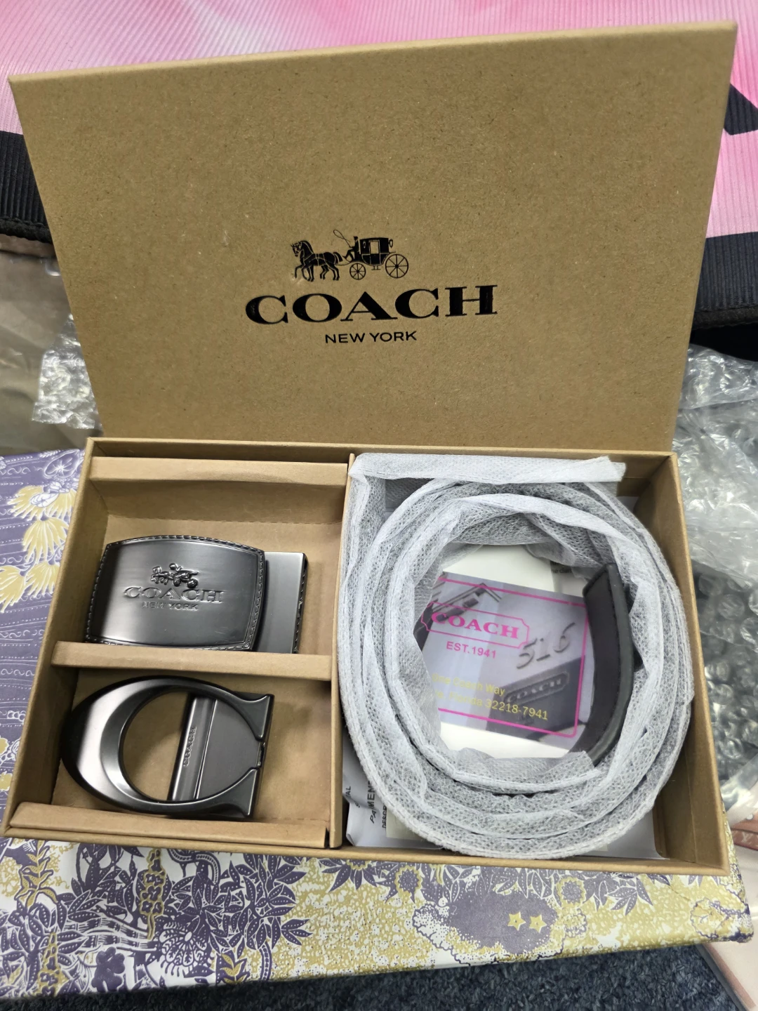 Coach Reversible Belt & Interchangeable Buckle Set - photo 4