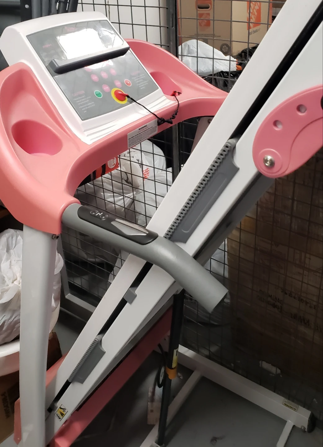 Pink Folding Treadmill
