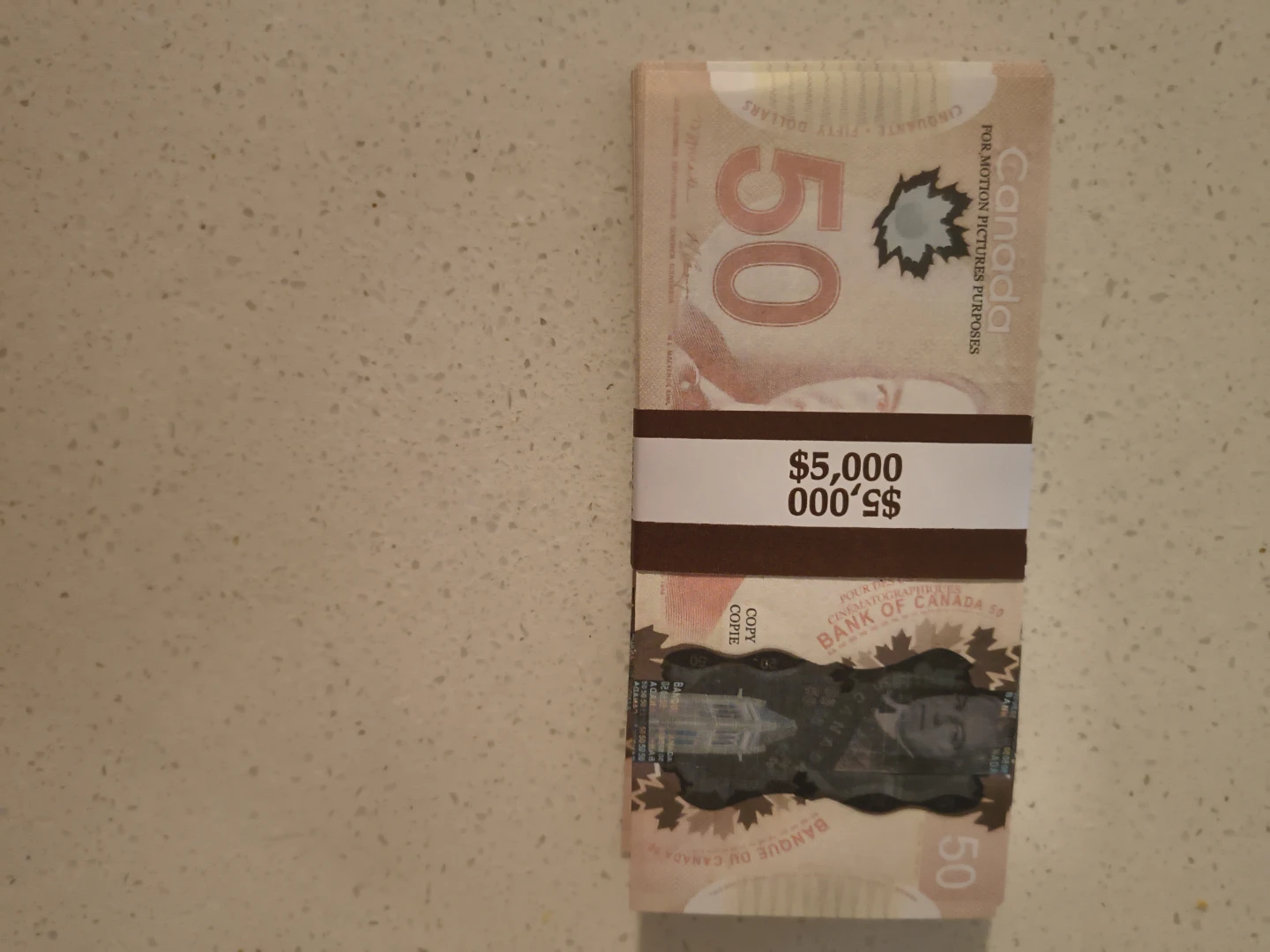 Canada $50 Motion Picture Prop Banknote
