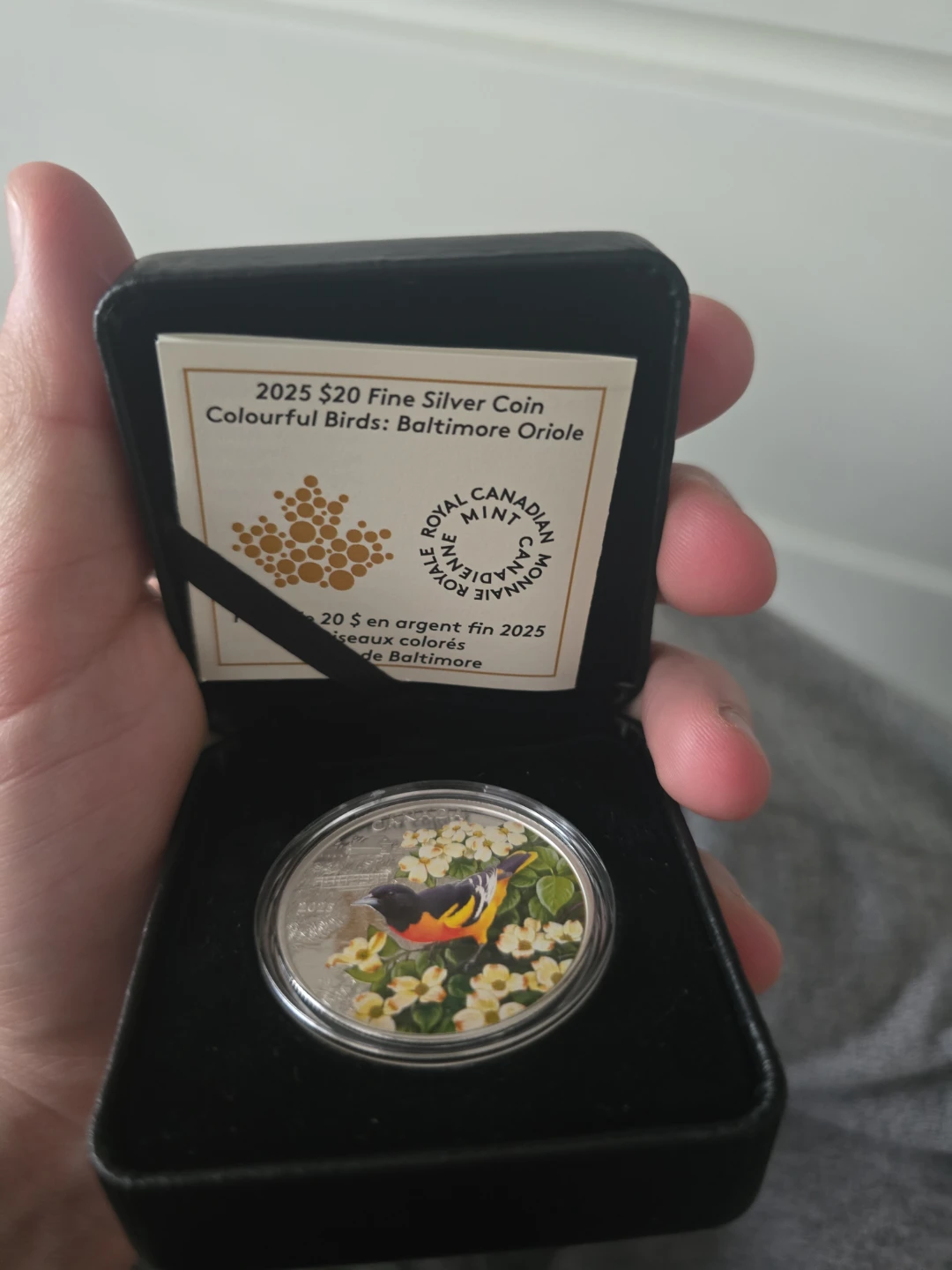 2025 Royal Canadian Mint $20 Fine Silver Coin - Baltimore Oriole
