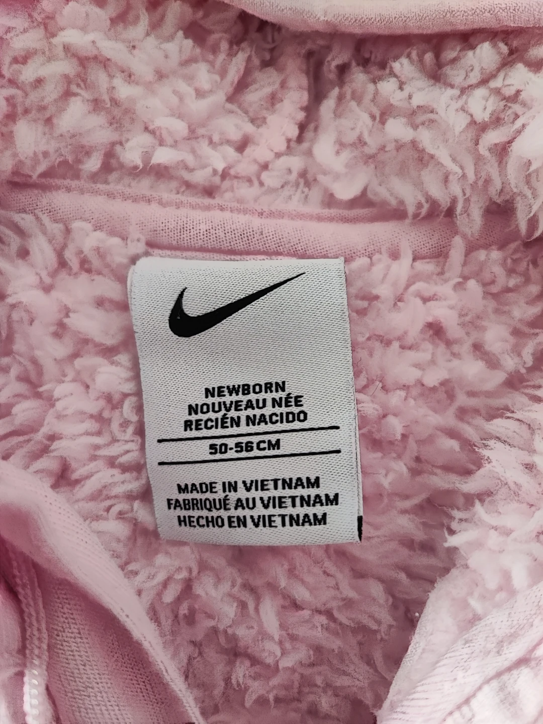 Nike Newborn Fleece Bunting Suit Pink - photo 2