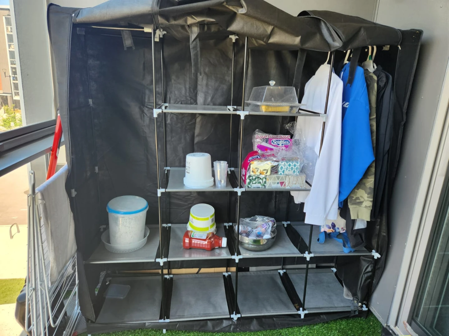 Black Portable Wardrobe Closet Organizer