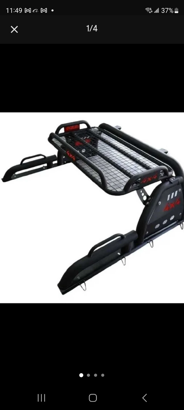 Pick up truck roll bar, back rack