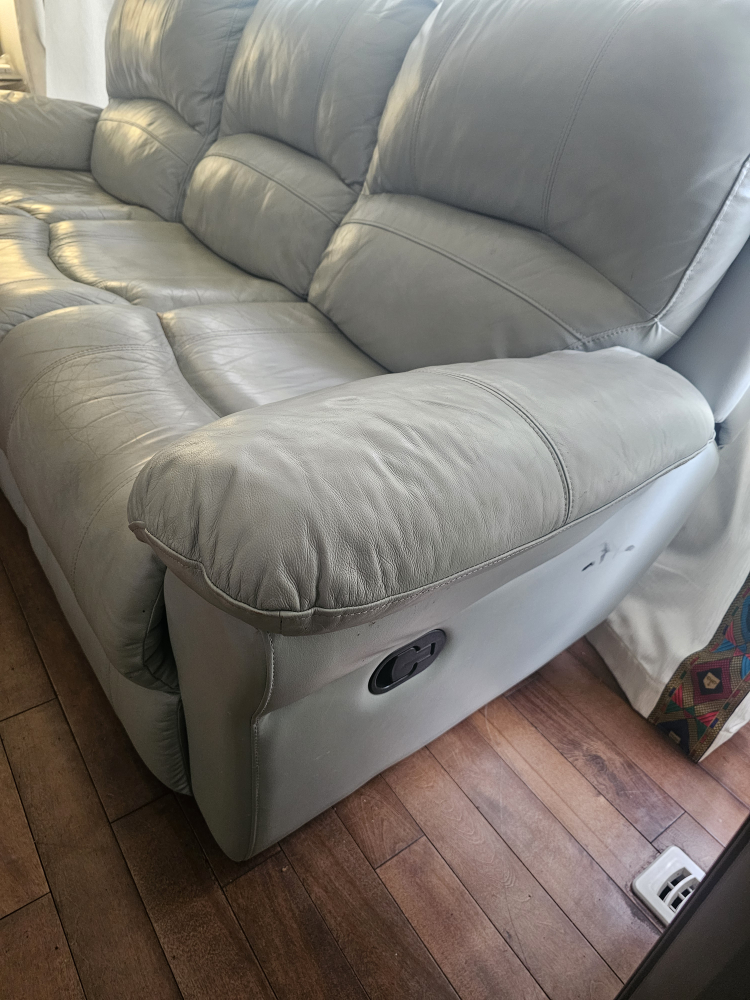 Leather Reclining Sofa - photo 2