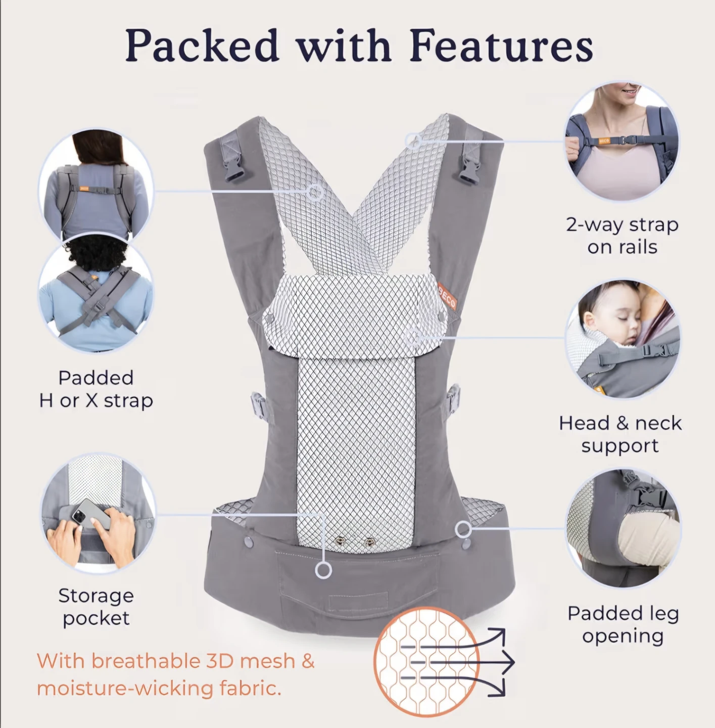 Beco Gemini Baby Carrier - Black