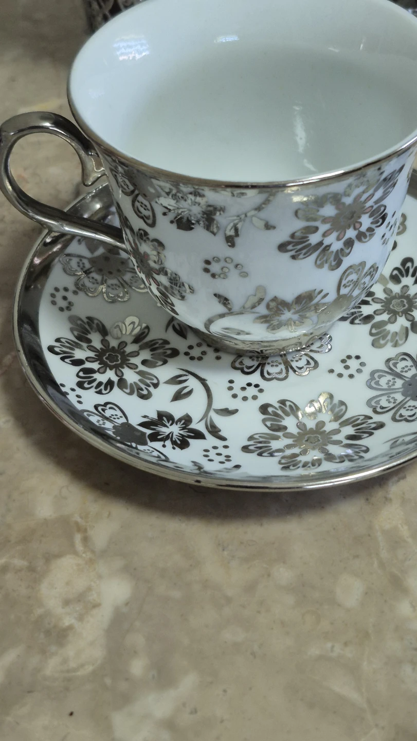 Decorative tea pot cup and Saucer Set with stand - photo 3