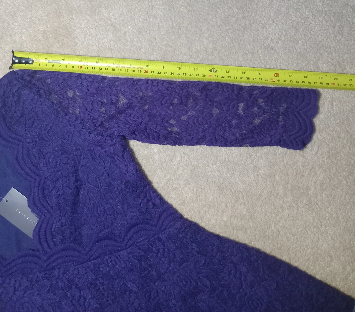 Womens Elegant Violet Purple Laced Dress XS - photo 4