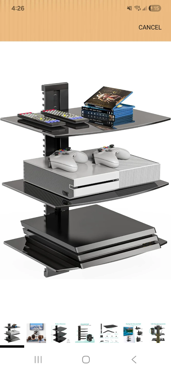 PERLESMITH Triple Shelf Wall Mount