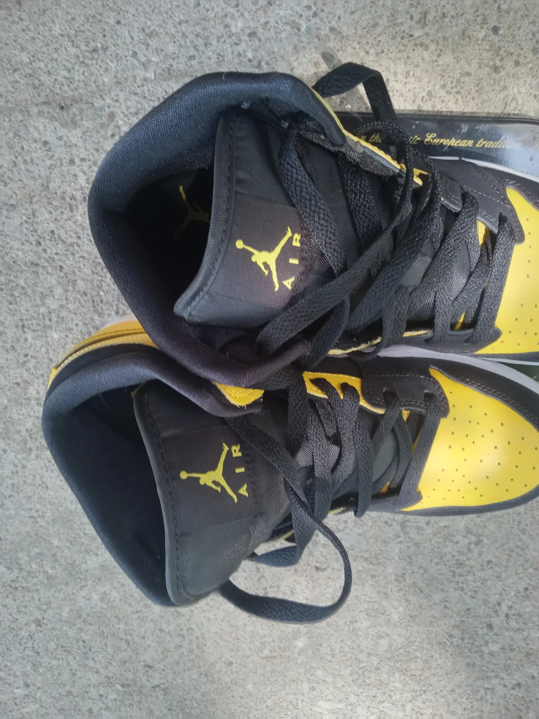Air Jordan 1 Mid Yellow Black Sneakers - photo 4