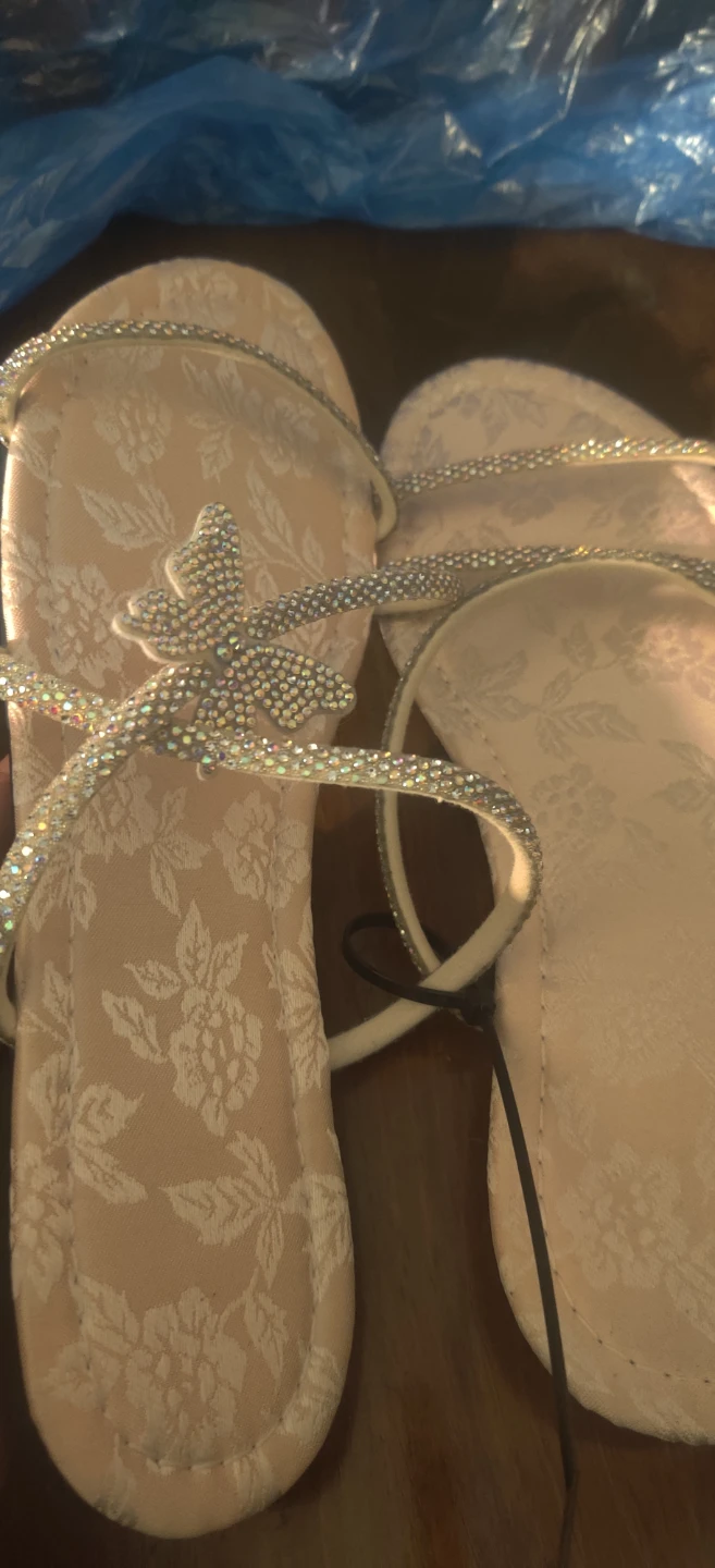 Women's Sparkly Butterfly Sandals Size 40 - photo 2