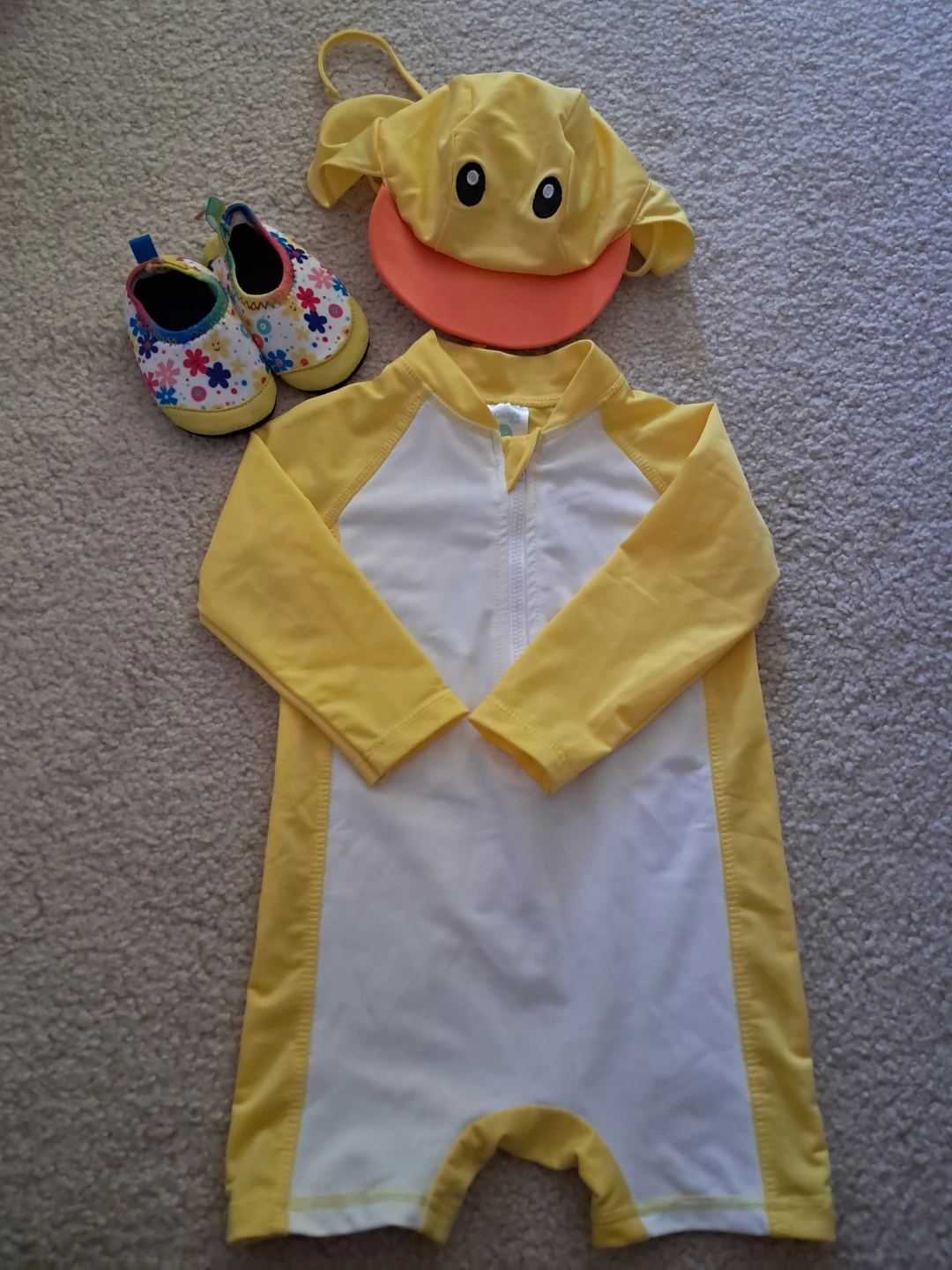 Cuddle Club Baby Sunsuit with Hat