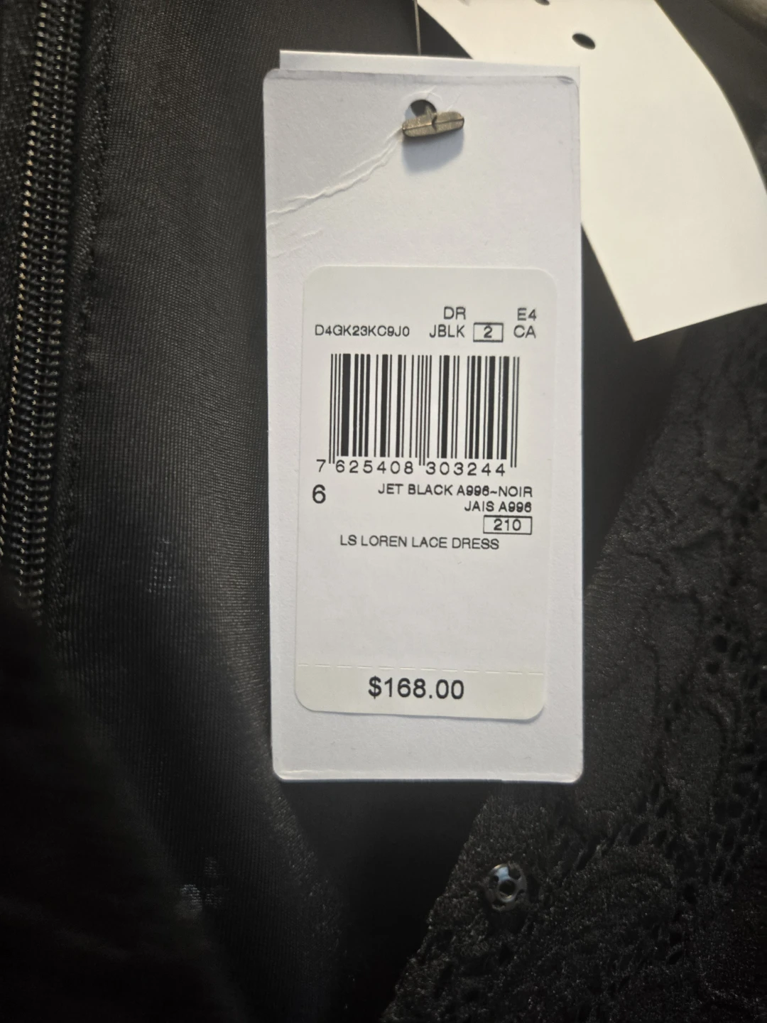 Guess Black LS Loren Lace Dress - Size 6 - photo 5