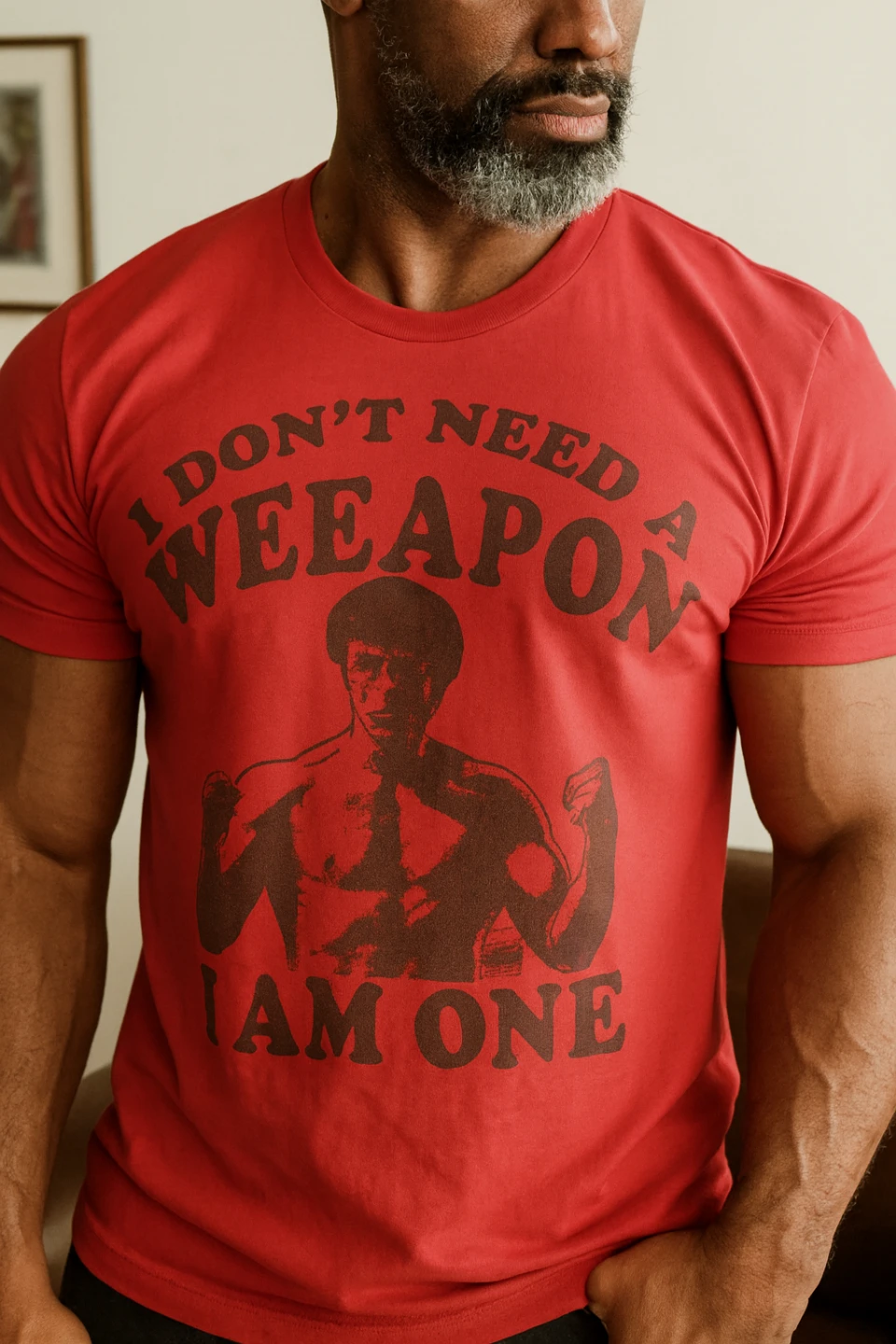 Bruce Lee"I Don't Need A Weapon, I Am One" T-Shirt XXL