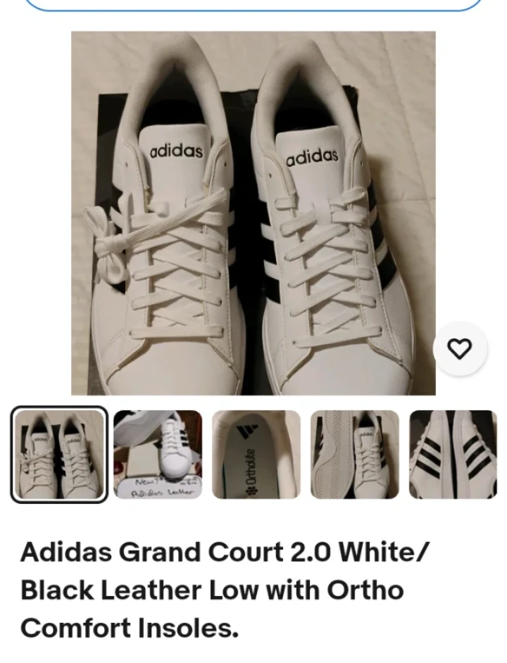 Adidas Grand Court 2.0 Leather Shoes - White - photo 2