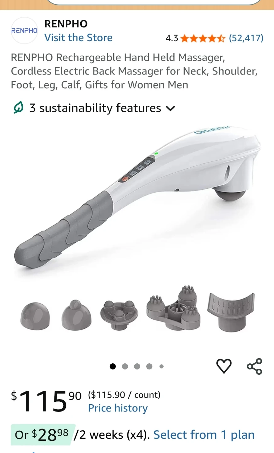 RENPHO Rechargeable Hand Held Massager - photo 3