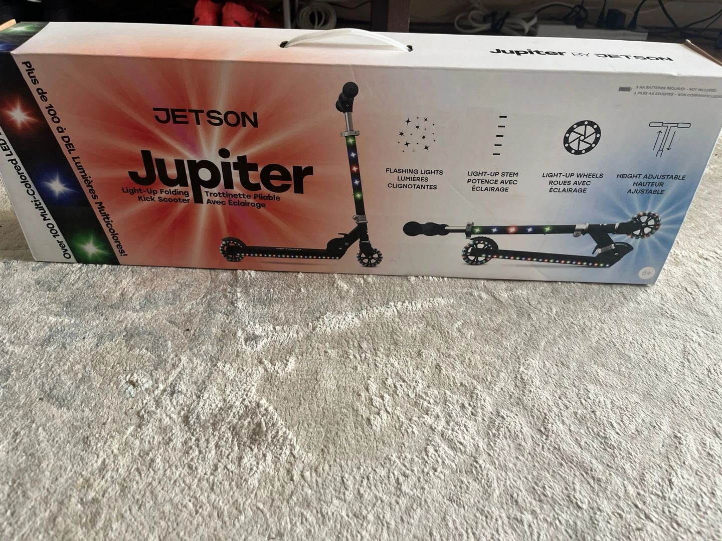 Jetson Jupiter Light-Up Folding Kick Scooter - Black - photo 3