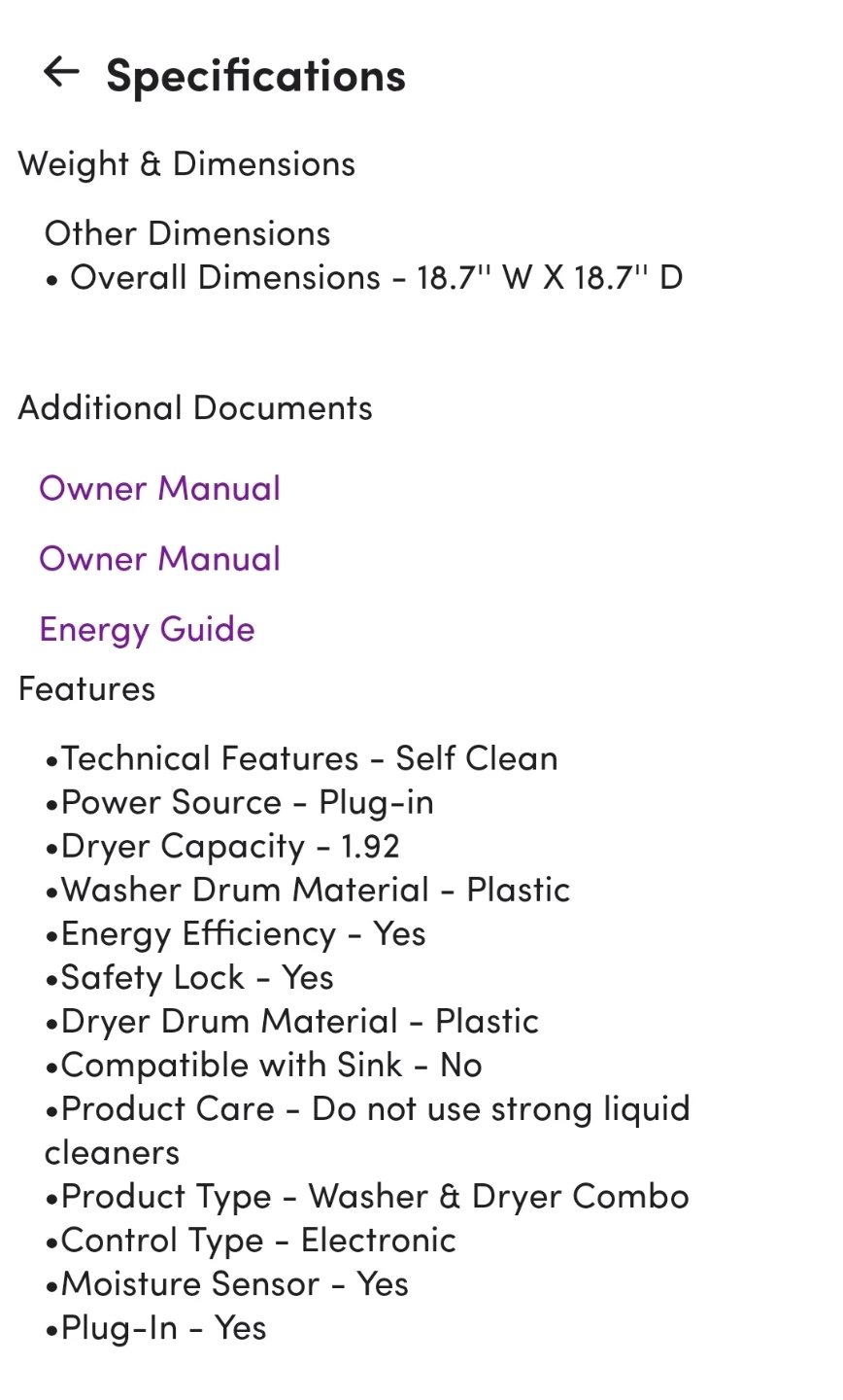 Oylus Portable Washer & Dryer Combo (Model: OLUS1077) - photo 4