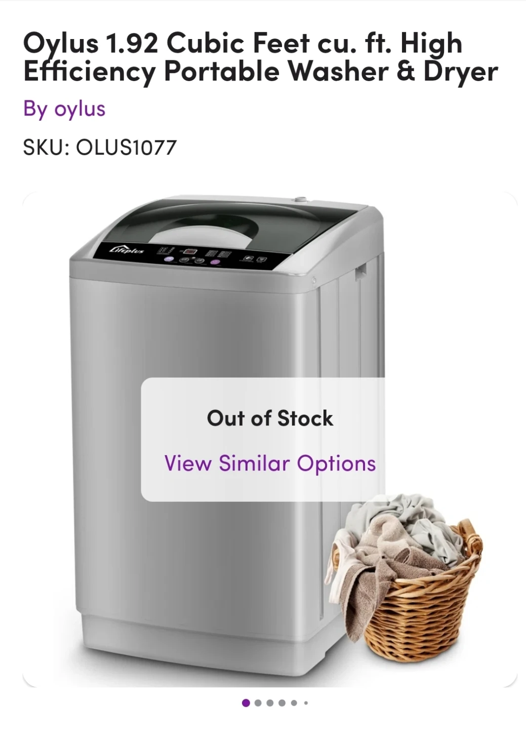 Oylus Portable Washer & Dryer Combo (Model: OLUS1077) - photo 5