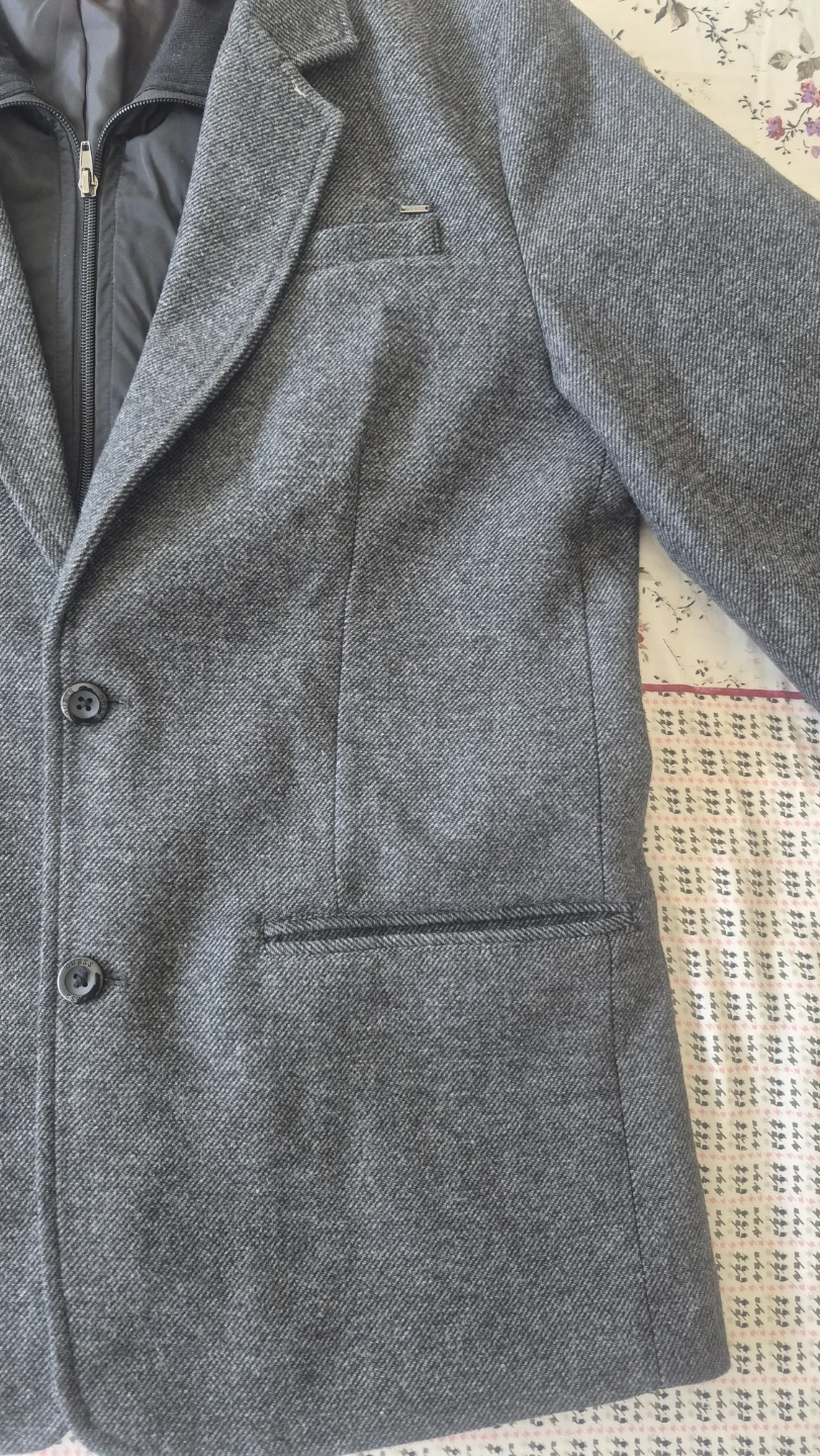 GUESS Grey Blazer with Inner Zip-Up Layer - photo 3