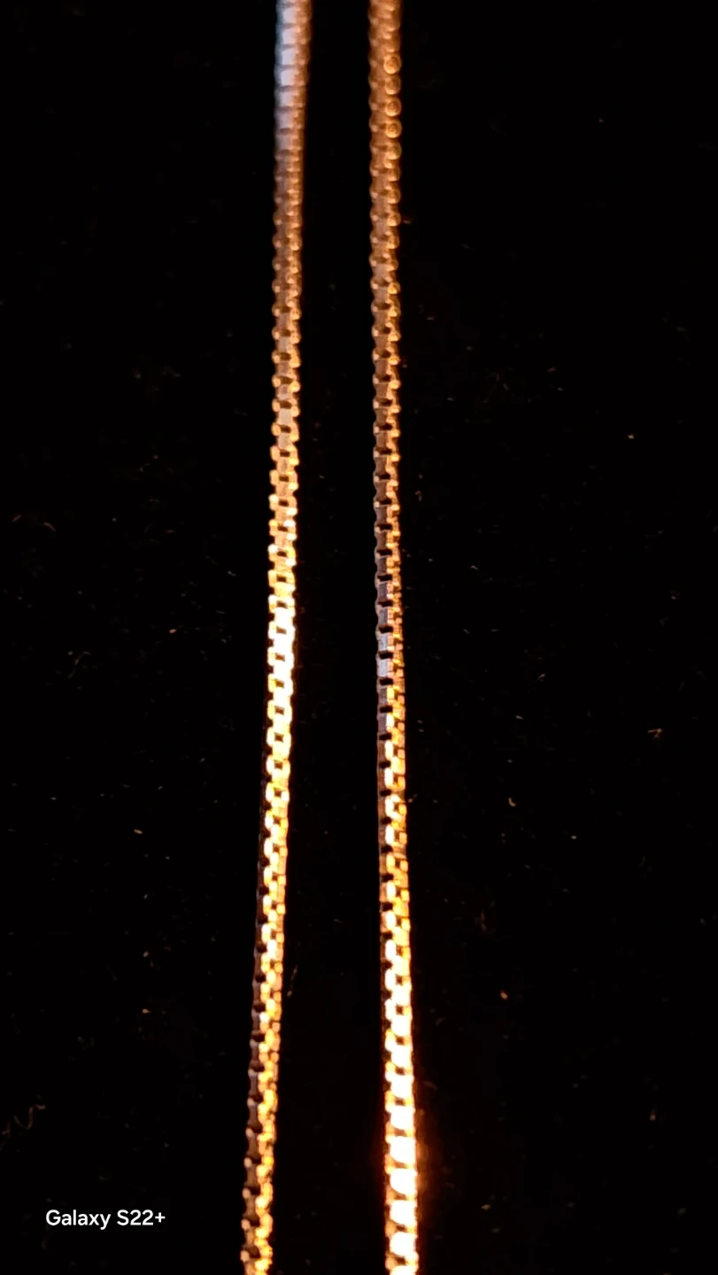 10k white gold box chain w 10k yellow gold heart - photo 3