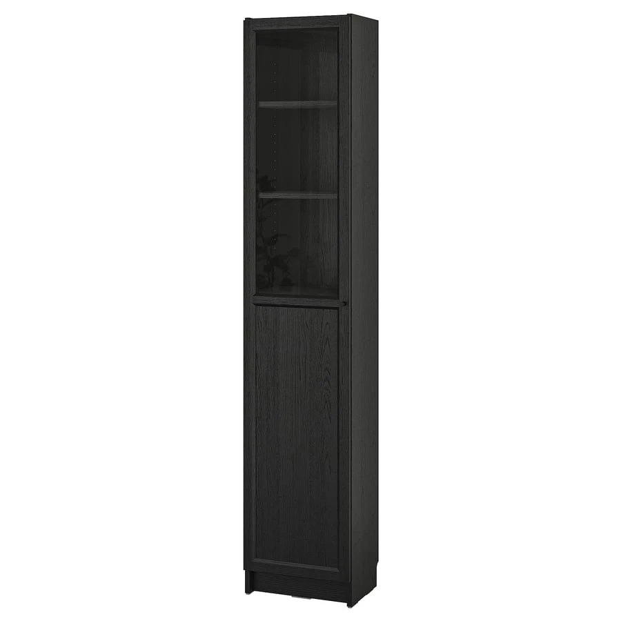 2 IKEA KALLAX Tall Glass Door Cabinets - photo 2