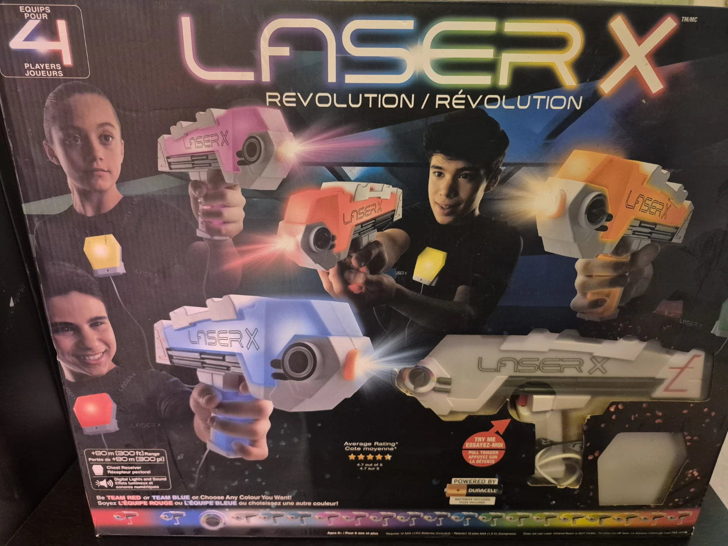 Laser X Revolution Blasters with 4 Receivers & Batteries